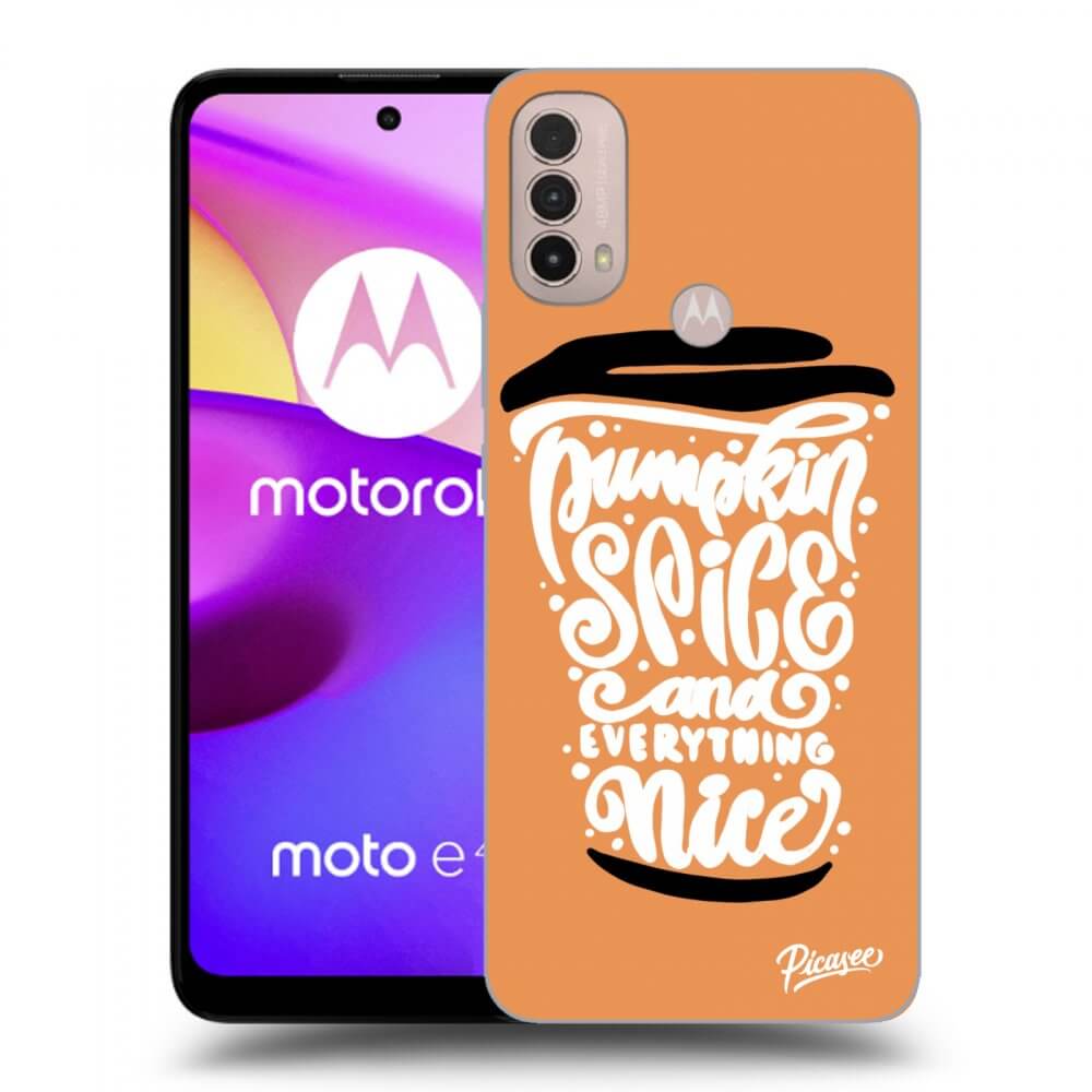 Picasee husă neagră din silicon pentru Motorola Moto E40 - Pumpkin coffee