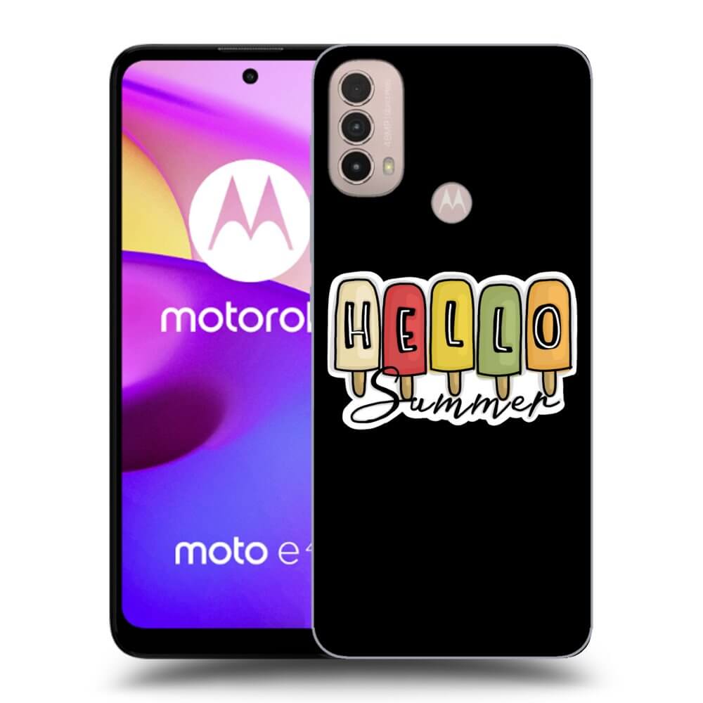 Picasee husă neagră din silicon pentru Motorola Moto E40 - Ice Cream