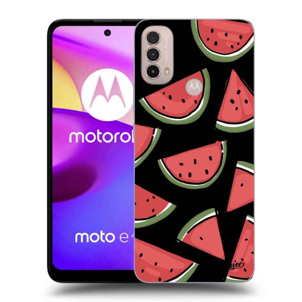 Picasee husă neagră din silicon pentru Motorola Moto E40 - Melone