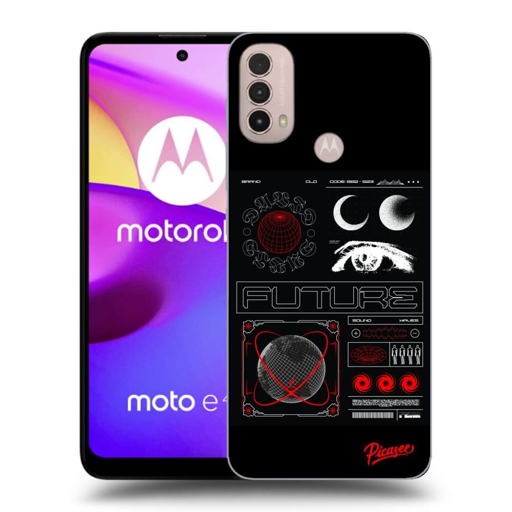 Picasee husă neagră din silicon pentru Motorola Moto E40 - WAVES