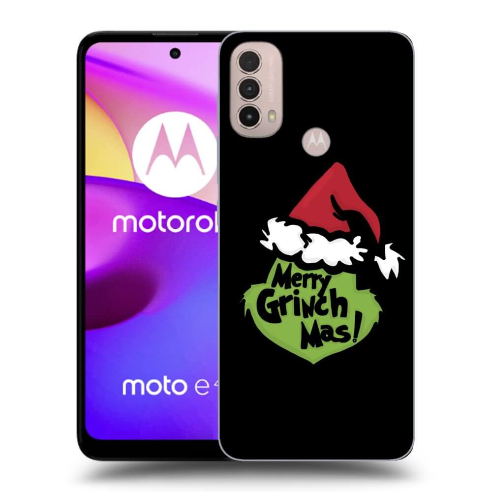 Picasee husă neagră din silicon pentru Motorola Moto E40 - Grinch 2