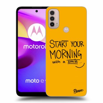 Picasee husă neagră din silicon pentru Motorola Moto E40 - Smile