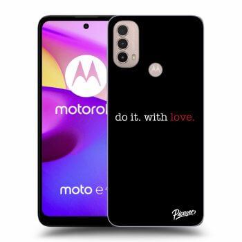 Picasee husă neagră din silicon pentru Motorola Moto E40 - Do it. With love.