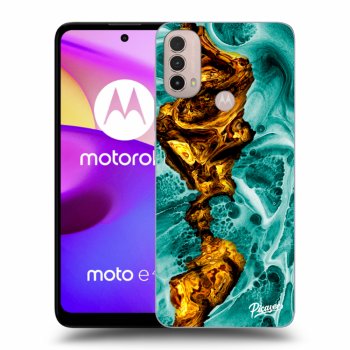 Picasee husă neagră din silicon pentru Motorola Moto E40 - Goldsky