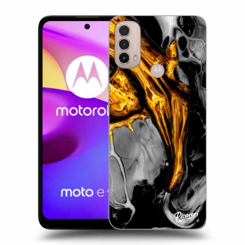 Husă pentru Motorola Moto E40 - Black Gold