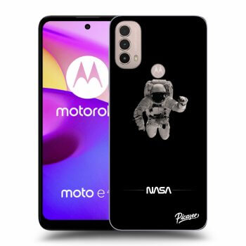 Picasee husă neagră din silicon pentru Motorola Moto E40 - Astronaut Minimal