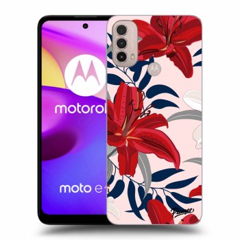 Husă pentru Motorola Moto E40 - Red Lily