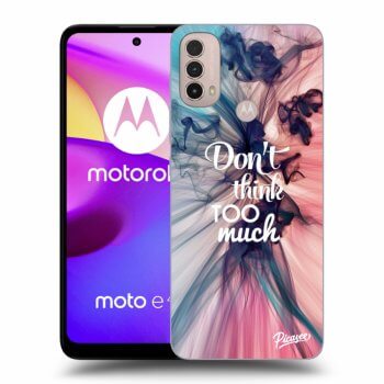 Picasee husă neagră din silicon pentru Motorola Moto E40 - Don't think TOO much
