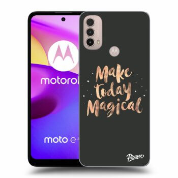 Picasee husă neagră din silicon pentru Motorola Moto E40 - Make today Magical