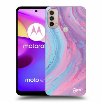 Husă pentru Motorola Moto E40 - Pink liquid