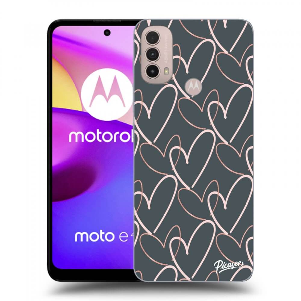 Picasee husă neagră din silicon pentru Motorola Moto E40 - Lots of love