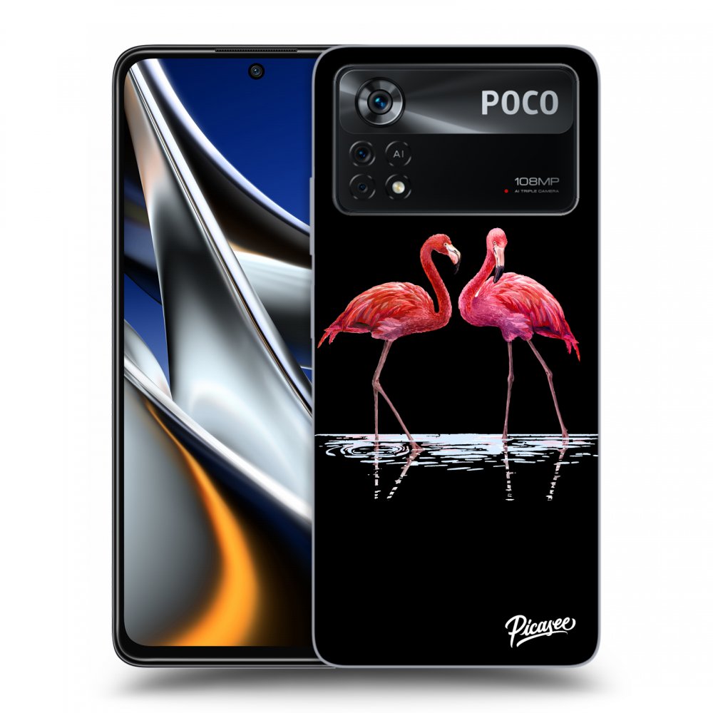 Picasee ULTIMATE CASE pentru Xiaomi Poco M4 Pro - Flamingos couple