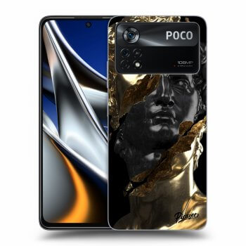 Picasee husă neagră din silicon pentru Xiaomi Poco M4 Pro - Gold - Black