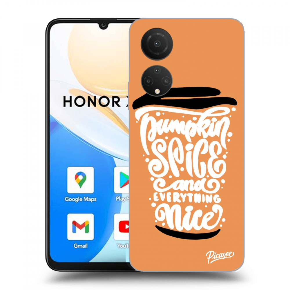 Picasee husă transparentă din silicon pentru Honor X7 - Pumpkin coffee