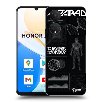 Picasee husă transparentă din silicon pentru Honor X7 - BLACK BODY