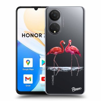 Picasee husă transparentă din silicon pentru Honor X7 - Flamingos couple