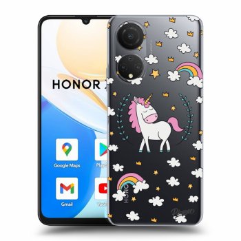 Picasee husă transparentă din silicon pentru Honor X7 - Unicorn star heaven