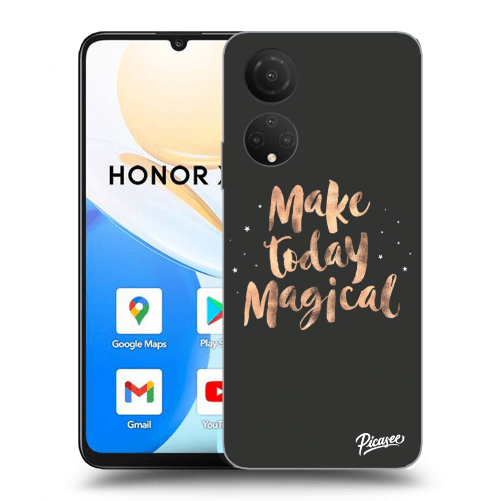 Picasee husă neagră din silicon pentru Honor X7 - Make today Magical