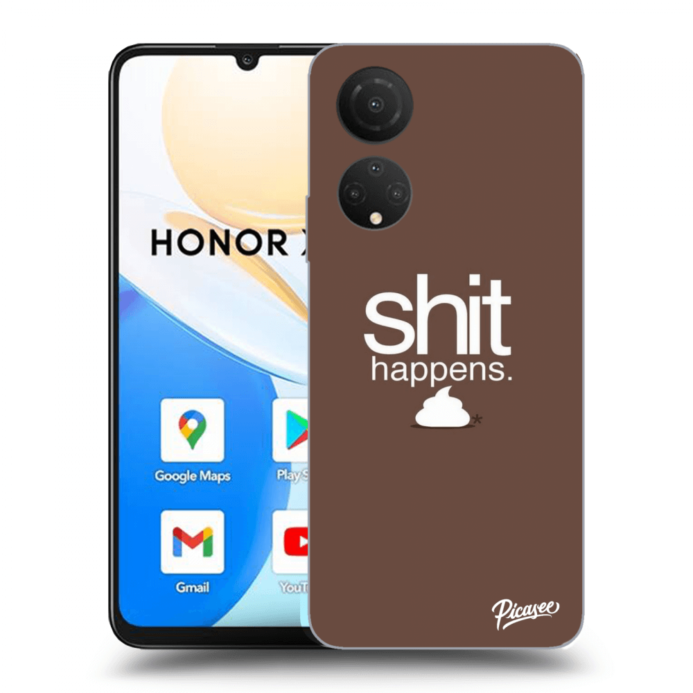 Picasee husă transparentă din silicon pentru Honor X7 - Shit happens
