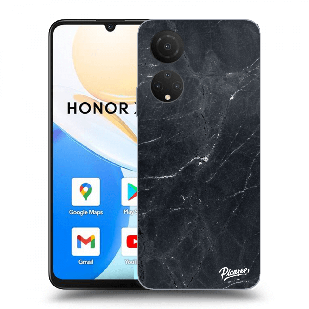 Picasee husă transparentă din silicon pentru Honor X7 - Black marble