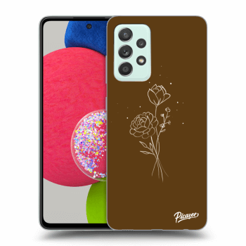 Husă pentru Samsung Galaxy A73 5G - Brown flowers