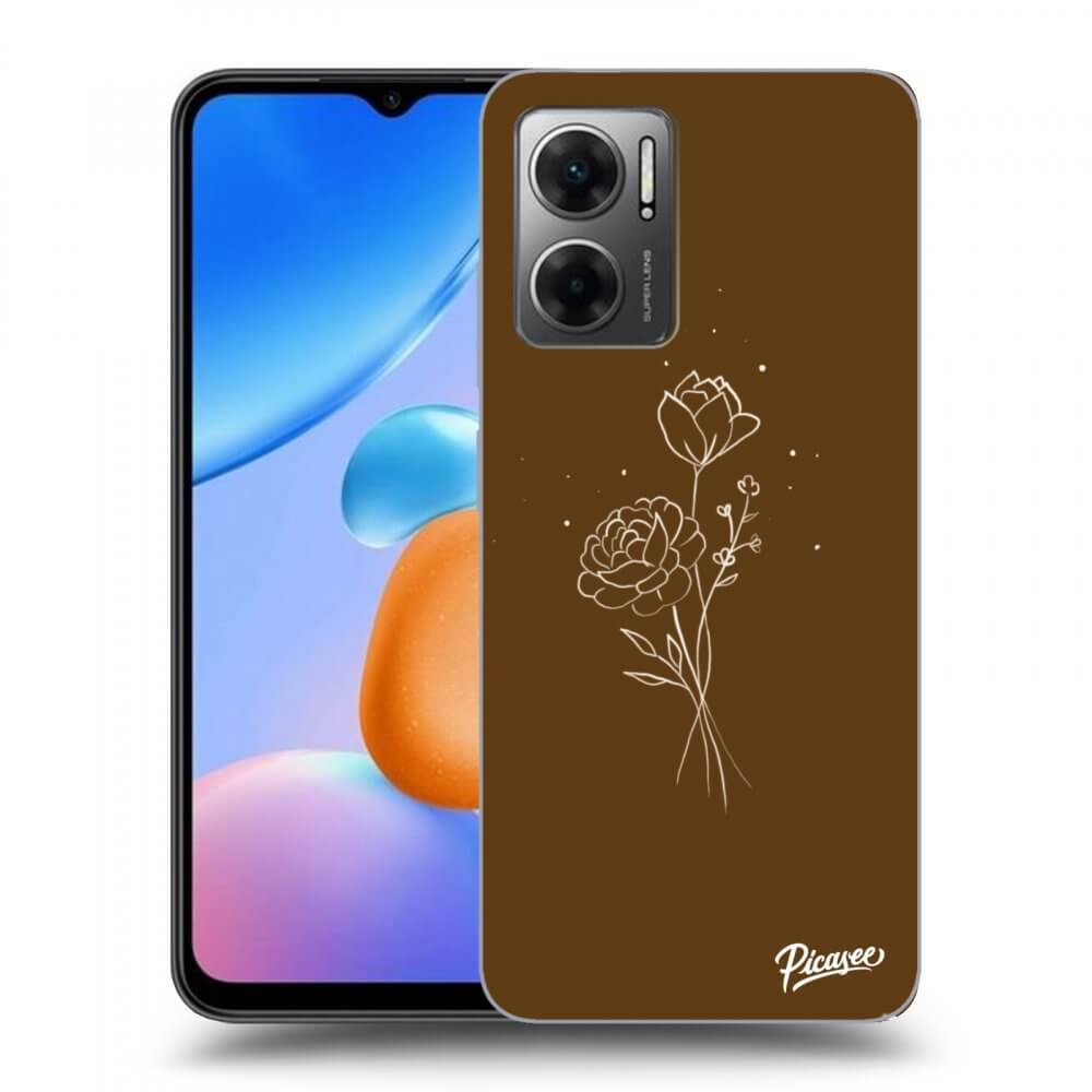 Picasee ULTIMATE CASE pentru Xiaomi Redmi 10 5G - Brown flowers