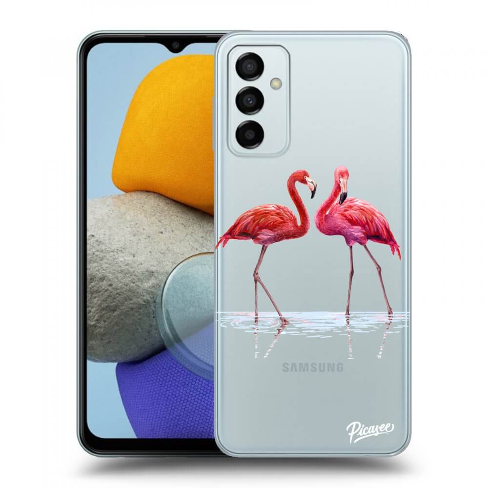 Picasee husă transparentă din silicon pentru Samsung Galaxy M23 5G - Flamingos couple