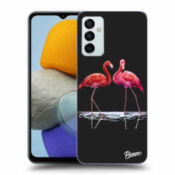 Picasee husă neagră din silicon pentru Samsung Galaxy M23 5G - Flamingos couple