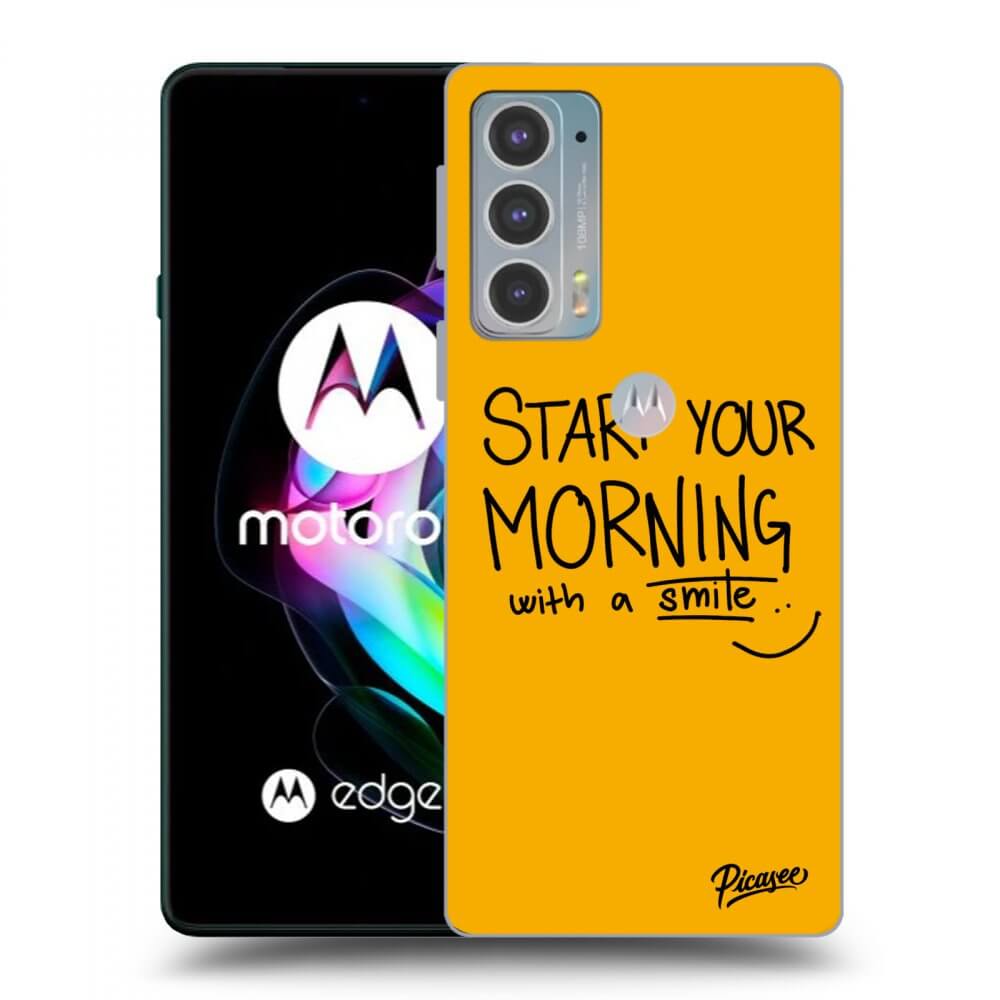 Picasee husă neagră din silicon pentru Motorola Edge 20 - Smile