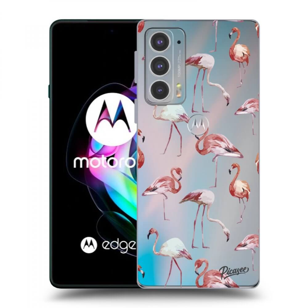 Picasee husă transparentă din silicon pentru Motorola Edge 20 - Flamingos