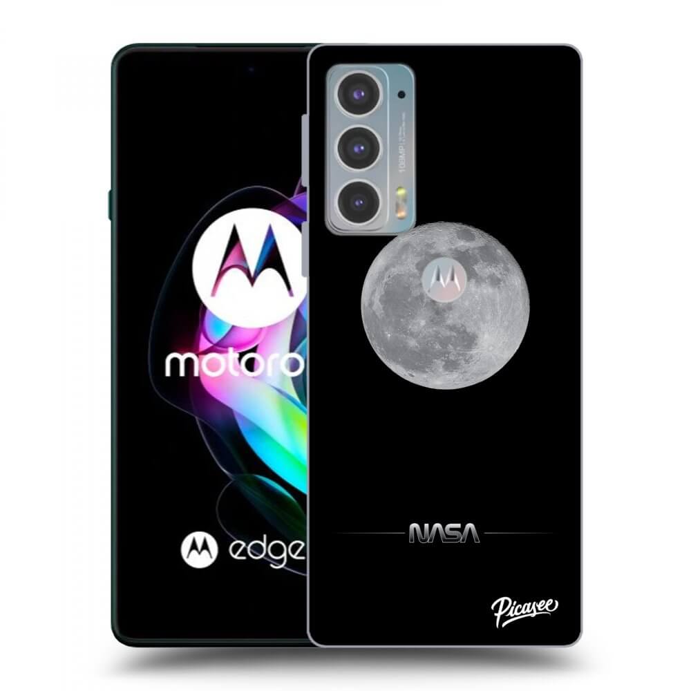 Picasee husă neagră din silicon pentru Motorola Edge 20 - Moon Minimal