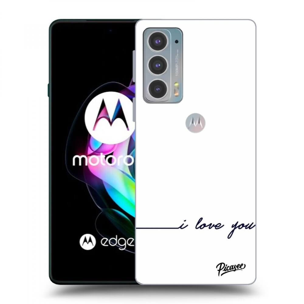 Picasee husă transparentă din silicon pentru Motorola Edge 20 - I love you