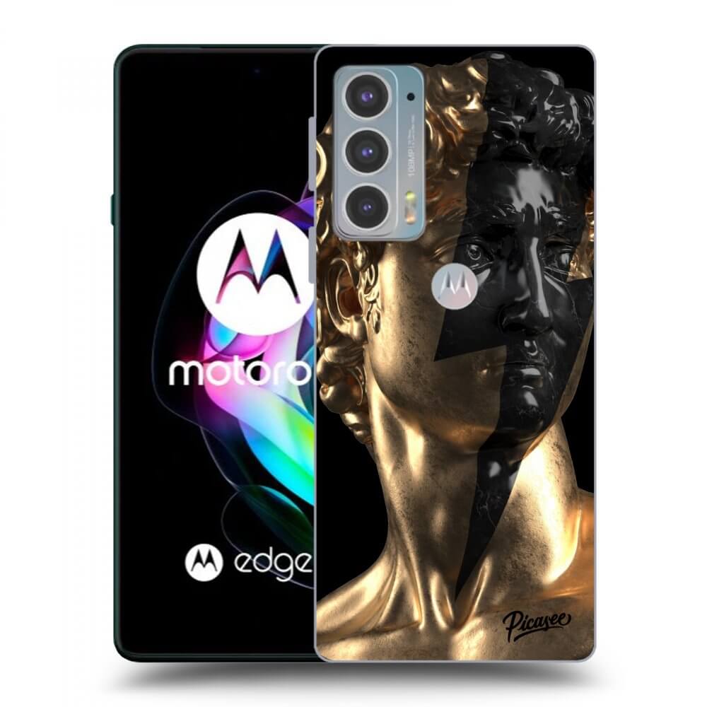 Picasee husă neagră din silicon pentru Motorola Edge 20 - Wildfire - Gold