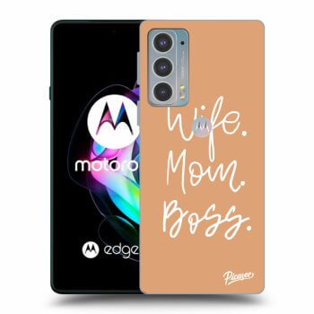 Picasee husă transparentă din silicon pentru Motorola Edge 20 - Boss Mama