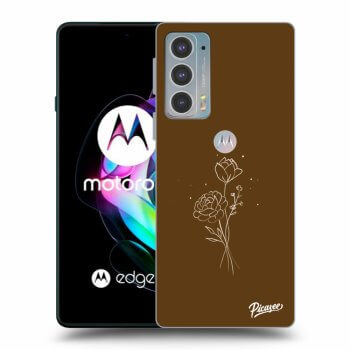 Husă pentru Motorola Edge 20 - Brown flowers