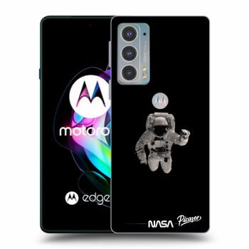 Picasee husă neagră din silicon pentru Motorola Edge 20 - Astronaut Minimal