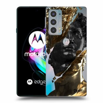 Picasee husă transparentă din silicon pentru Motorola Edge 20 - Gold - Black