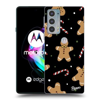 Picasee husă neagră din silicon pentru Motorola Edge 20 - Gingerbread