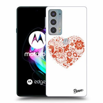 Picasee husă neagră din silicon pentru Motorola Edge 20 - Big heart