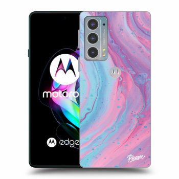 Husă pentru Motorola Edge 20 - Pink liquid