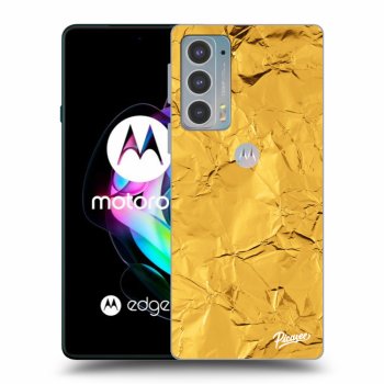 Picasee husă neagră din silicon pentru Motorola Edge 20 - Gold