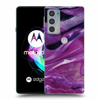 Husă pentru Motorola Edge 20 - Purple glitter