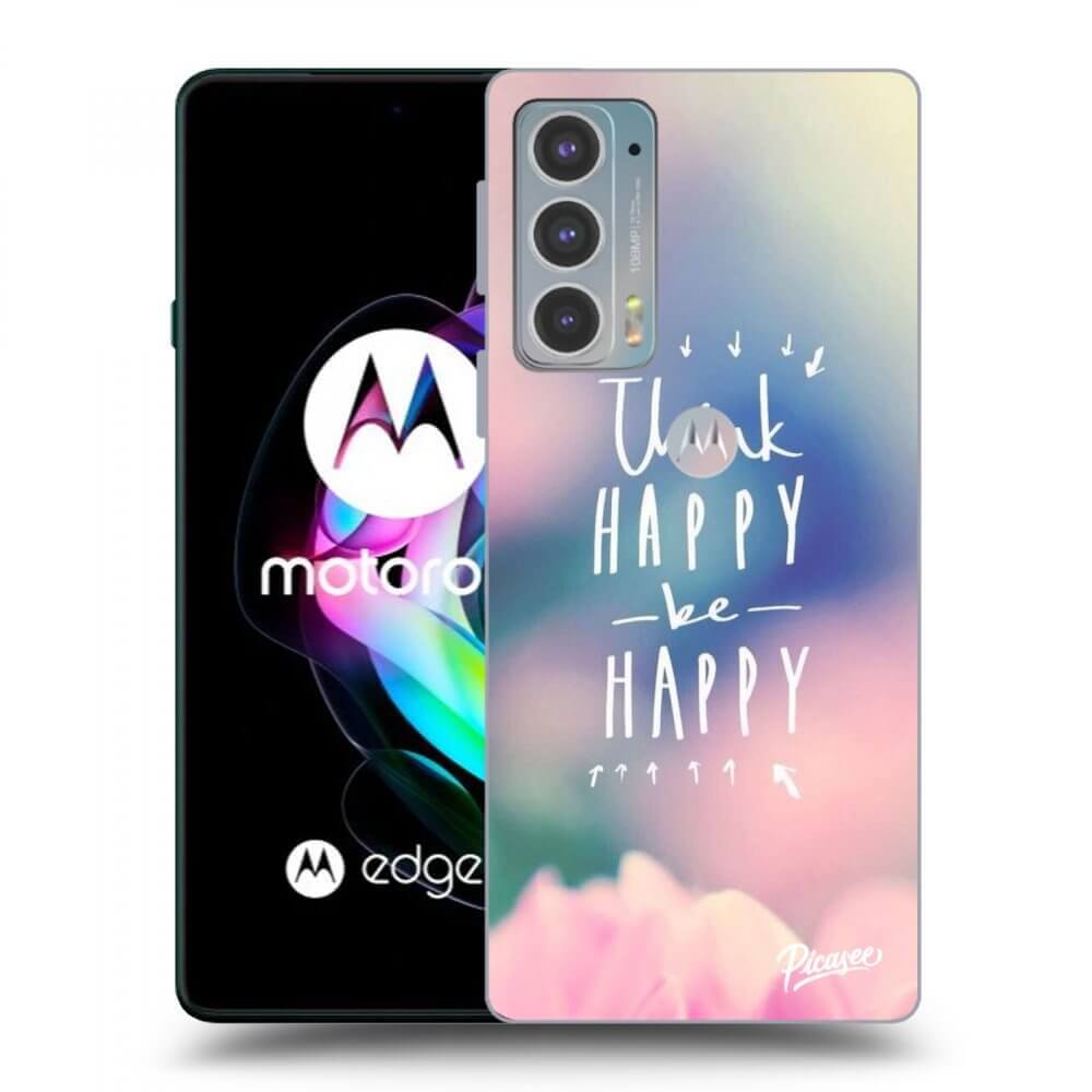 Picasee husă transparentă din silicon pentru Motorola Edge 20 - Think happy be happy