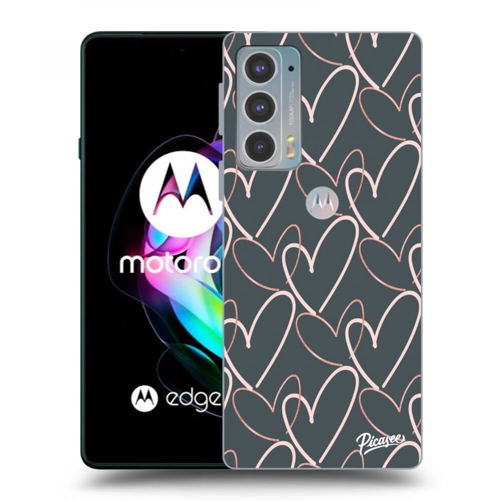 Picasee husă transparentă din silicon pentru Motorola Edge 20 - Lots of love