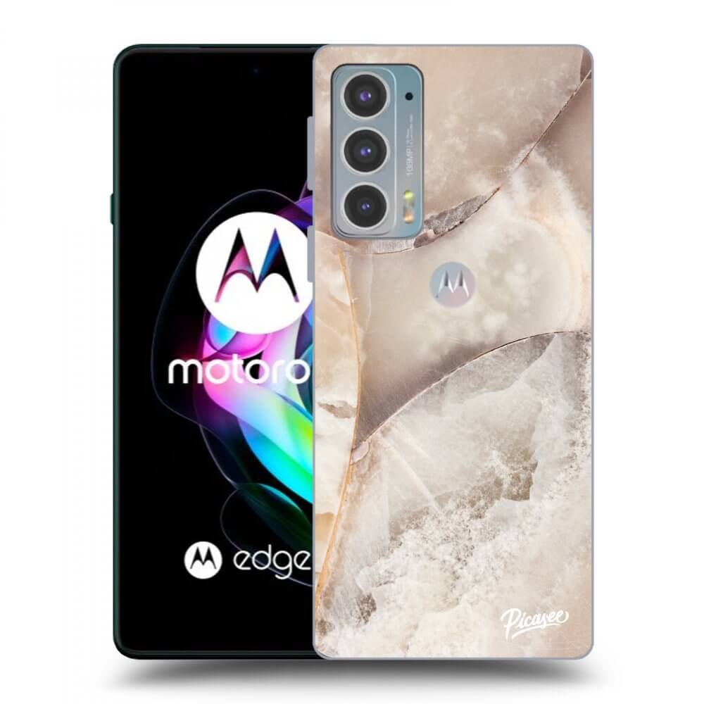 Picasee husă transparentă din silicon pentru Motorola Edge 20 - Cream marble