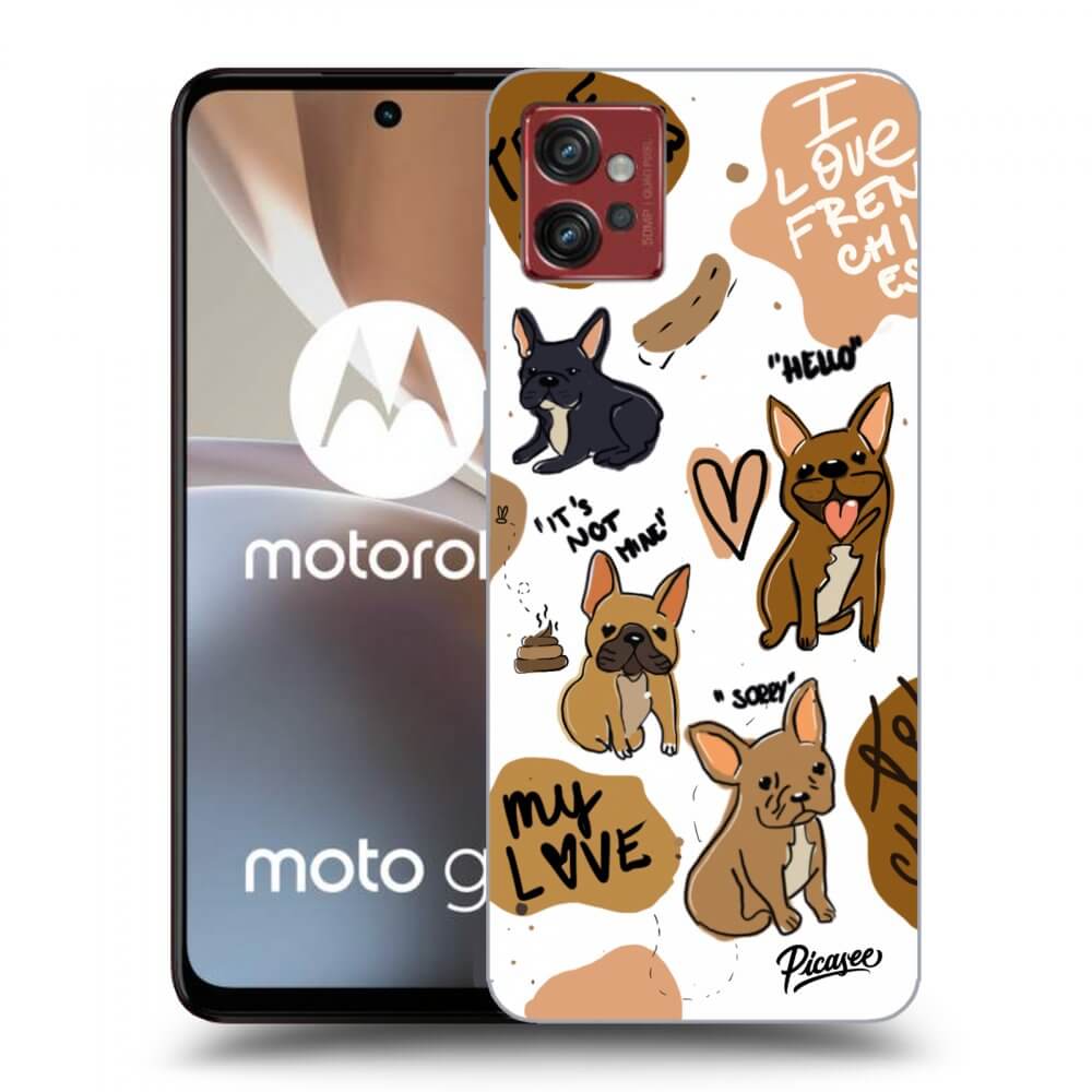 Picasee husă neagră din silicon pentru Motorola Moto G32 - Frenchies