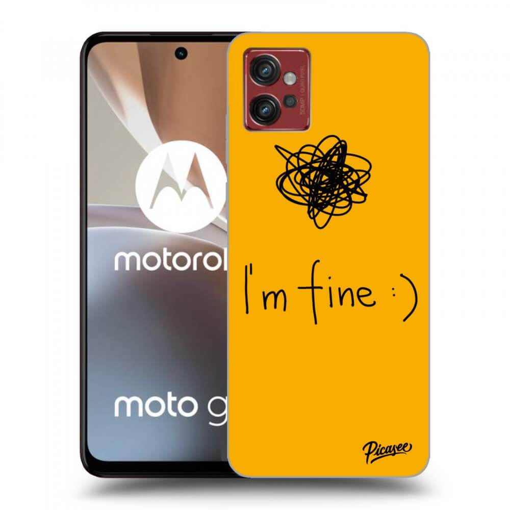 Picasee husă neagră din silicon pentru Motorola Moto G32 - I am fine