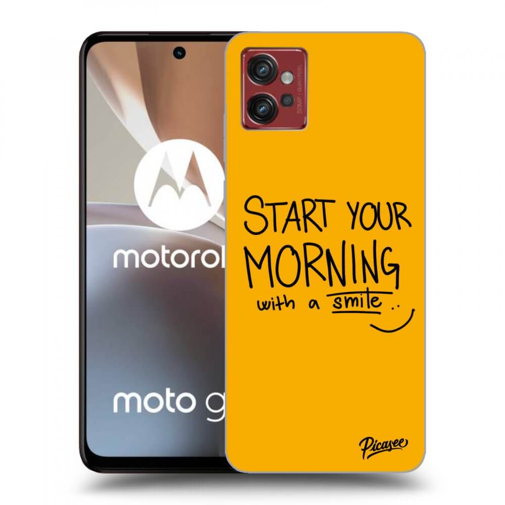 Picasee husă neagră din silicon pentru Motorola Moto G32 - Smile