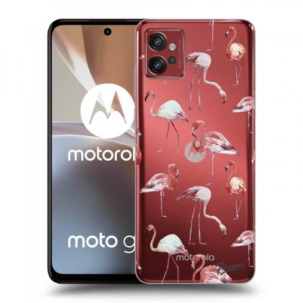 Picasee husă transparentă din silicon pentru Motorola Moto G32 - Flamingos
