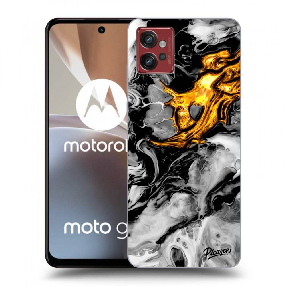 Picasee husă transparentă din silicon pentru Motorola Moto G32 - Black Gold 2